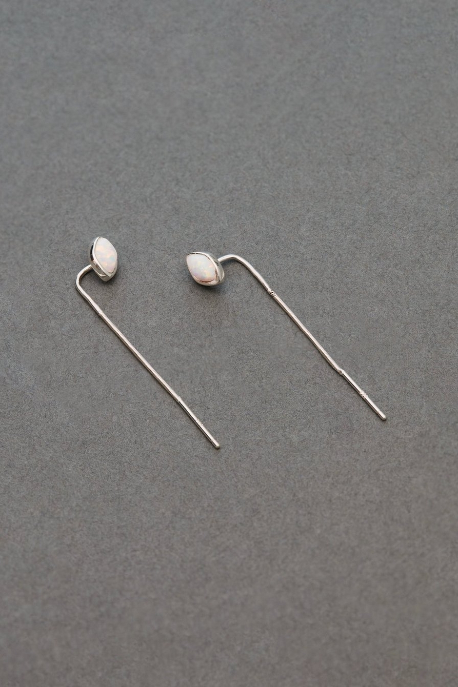 semi stone earring